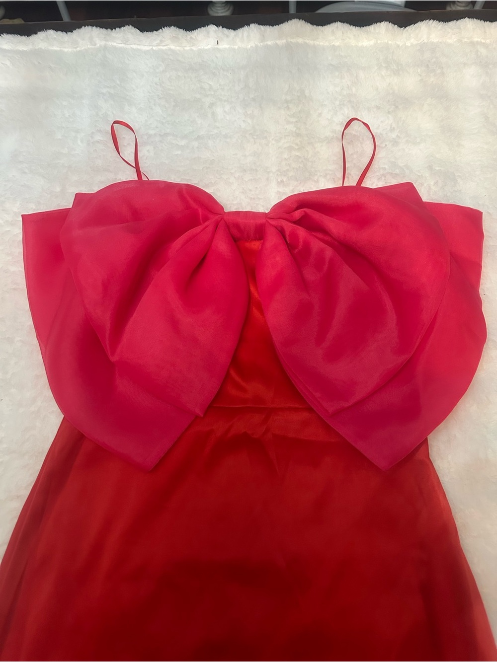 DO+BE Women's Red Big Bow Detail Mini Dress Size Small 39252 - Picture 3 of 10